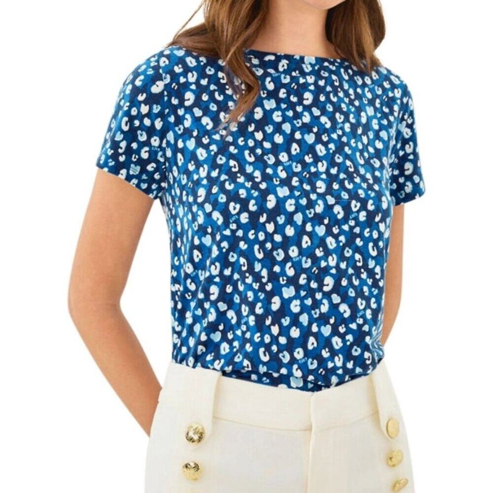 NWT Lilly Pulitzer Key West Top M Starlight Navy You’re An Animal